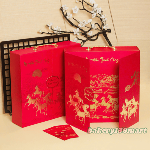Hộp Đựng Quà Tết 2026 MÃ ĐÁO / CÁT TƯỜNG -  Hộp trống không kèm quà -  {{store}}