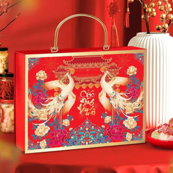 Hộp đựng quà tết cứng cao cấp 36x28x10cm -  Nhiều mẫu {store}}
