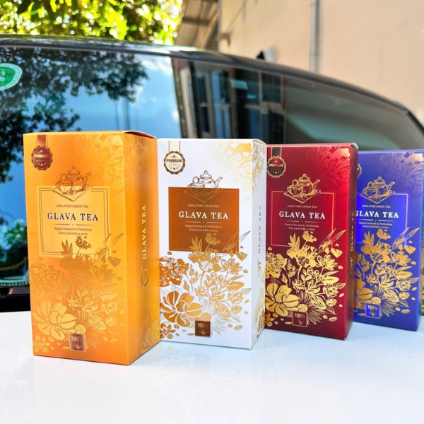 Vỏ đựng trà Ép Kim Full GLAVA TEA– Mẫu mới |  Làm Giỏ Quà Tết Cao Cấp, Decor Tết 2026 -  {{store}}