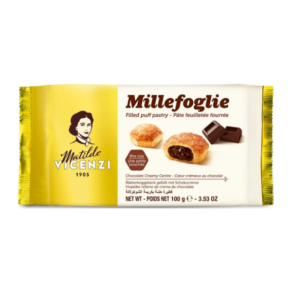 Bánh ngàn lớp Puff Pastry Nhân Kem Hạt Dẻ/Cuộn Kem/Phủ Đường Matilde Vicenzi - {{store}}