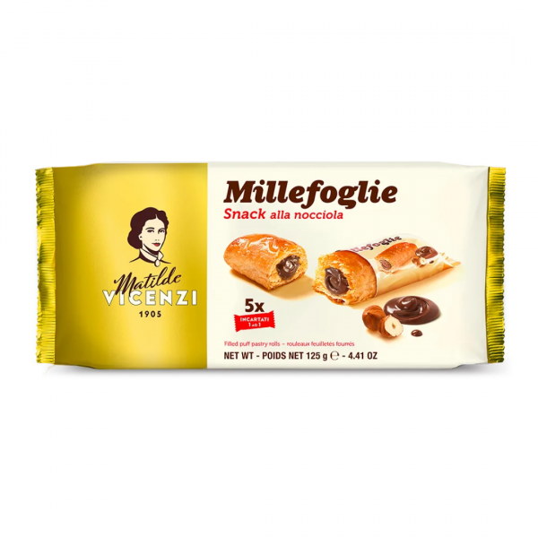 Bánh ngàn lớp Puff Pastry Nhân Kem Hạt Dẻ/Cuộn Kem/Phủ Đường Matilde Vicenzi - {{store}}