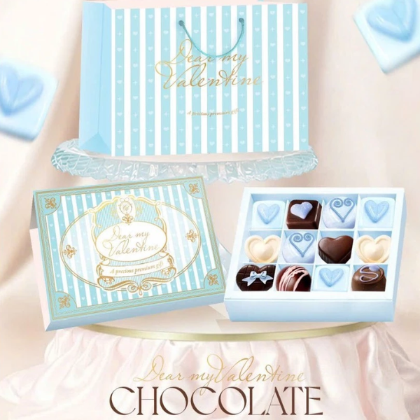 Set 5 Hộp giấy đựng socola Valentine 9v 12v – Hộp quà tặng người yêu sang trọng - {{store}}