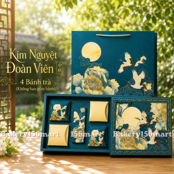 BST Hộp trung thu 4 Bánh / 4 Bánh Trà / 6 Bánh 150g-250g - KIM NGUYỆT ĐOÀN VIÊN - {{store}}