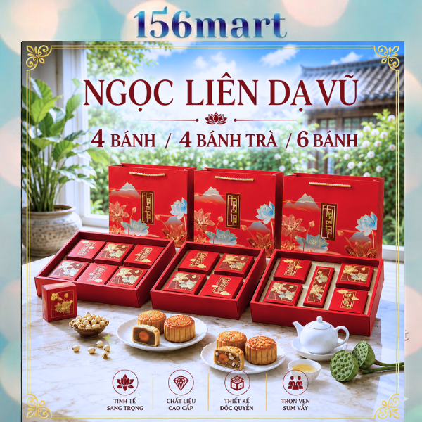 BST Hộp trung thu 4 Bánh / 4 Bánh Trà / 6 Bánh 150g-250g - NGỌC LIÊN DẠ VŨ - {{store}}