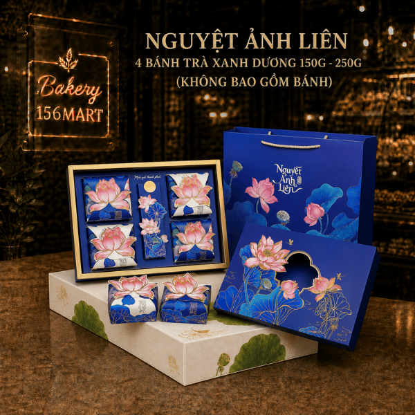 Vỏ Hộp Trung Thu 4 bánh trà 150g- 250g - NGUYỆT ẢNH LIÊN-   {{store}}