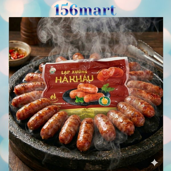 [Hỏa Tốc HCM] Lạp xưởng Hà Khẩu cô gái xanh (lạp xưởng nướng đá) vị ngọt nhẹ, dai giòn siêu ngon
