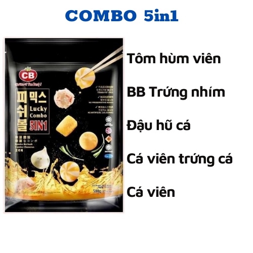 Combo Viên Thả Lẩu EB 5in1 Malaysia