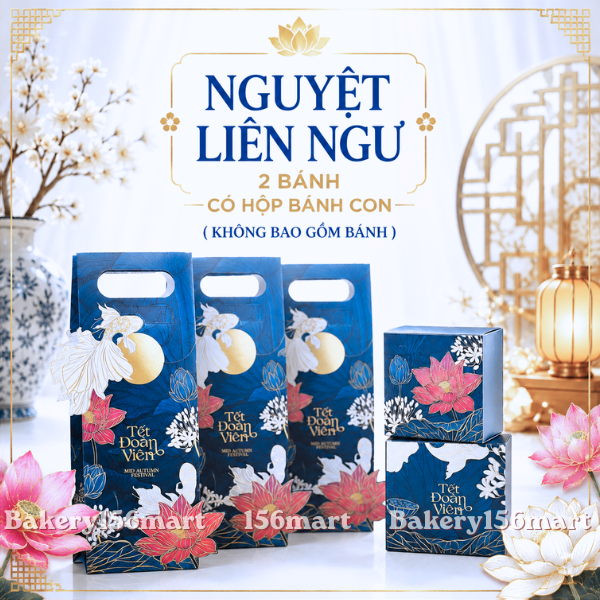 5-10 Vỏ Hộp trung thu 2 bánh 150g -250g | DẠ NGUYỆT HẠC |  {{store}}