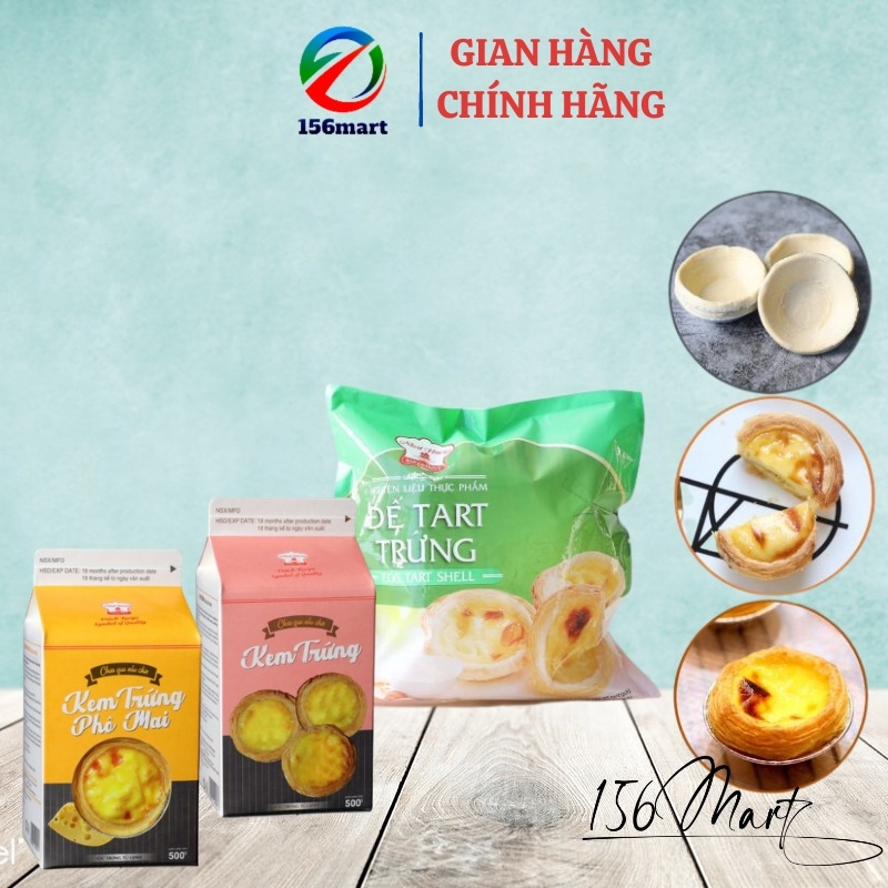 ĐẾ TART VÀ KEM PHÔ MAI , KEMTRỨNG