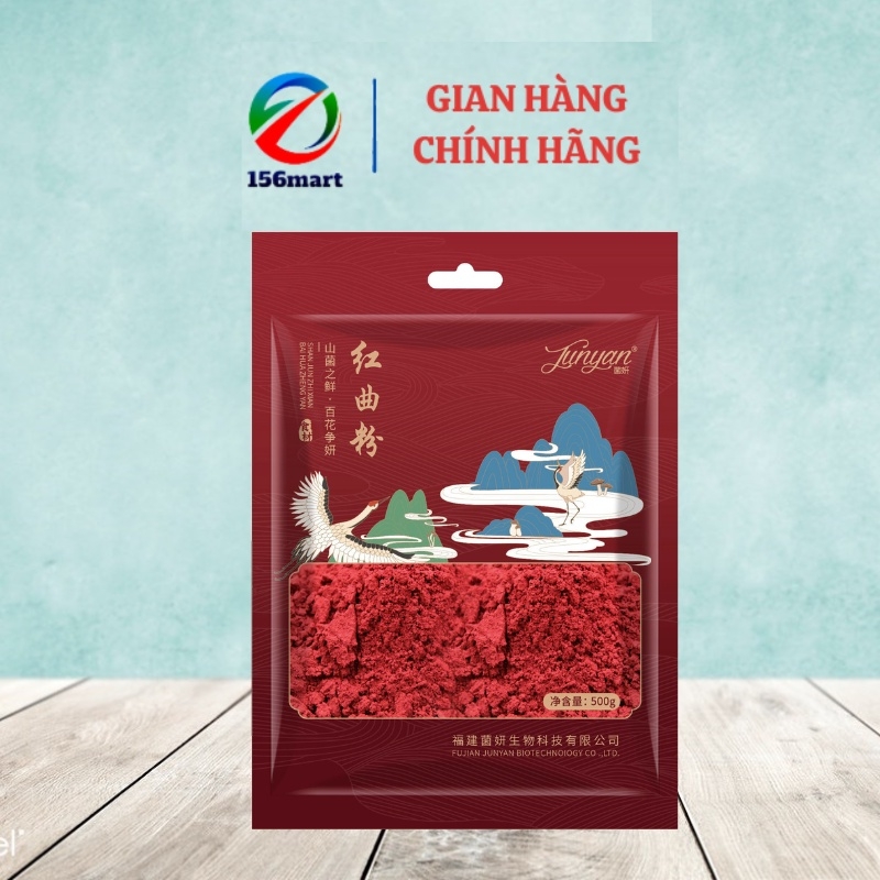 Bột gạo men đỏ Koji (Bột hồng cúc) tạo màu cho bánh kẹo, giò chả, lạp xưởng, giò bê, thịt kho tàu,