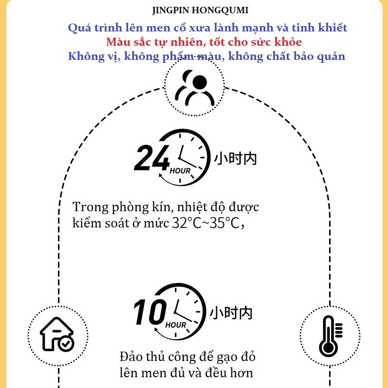 Bột gạo men đỏ Koji (Bột hồng cúc) tạo màu cho bánh kẹo, giò chả, lạp xưởng, giò bê, thịt kho tàu,