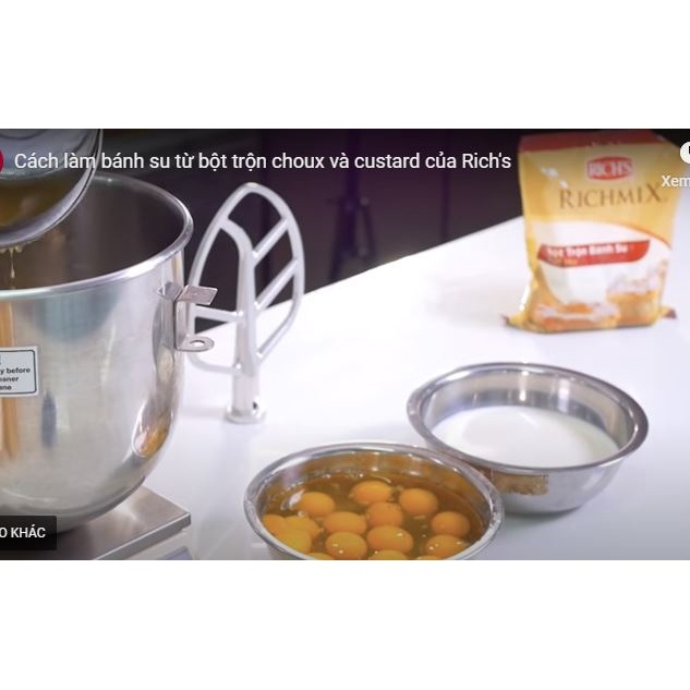 Bột trộn sẵn vỏ su kem Rich