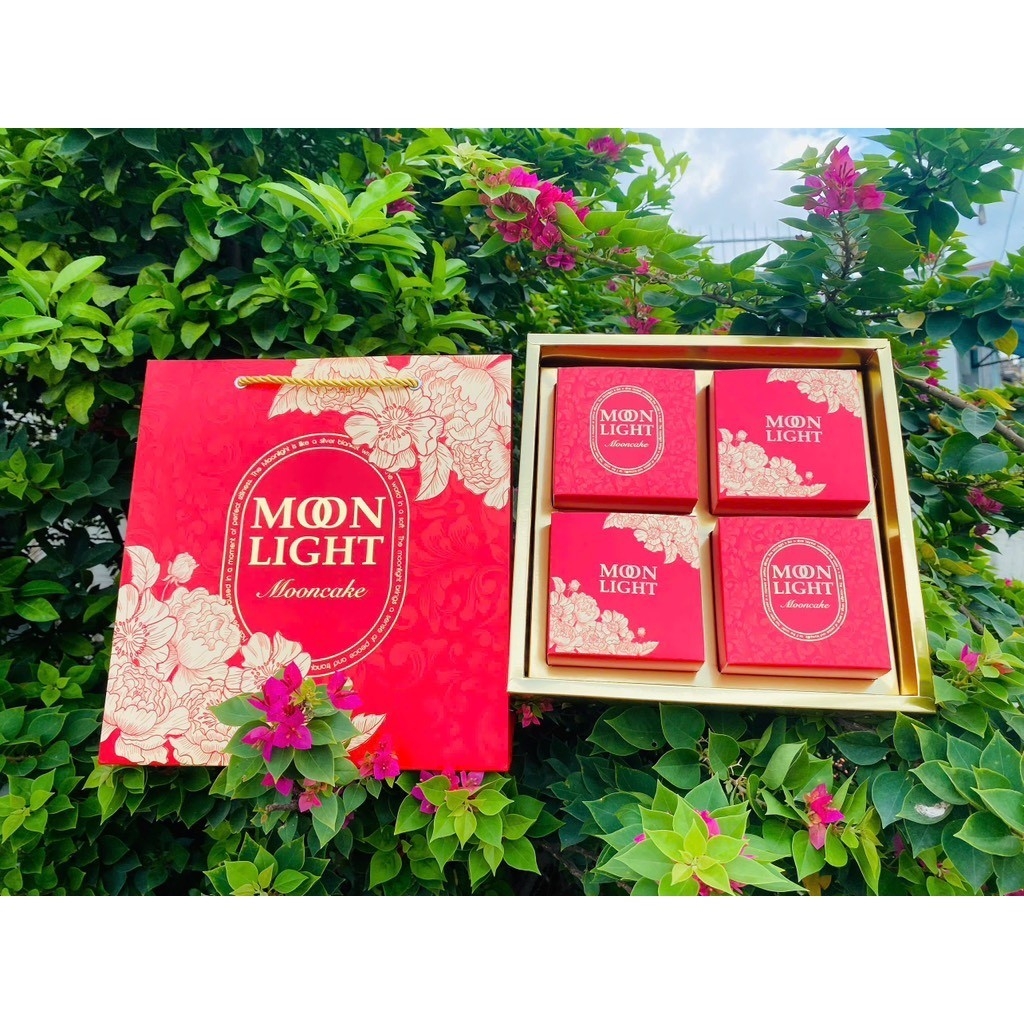 Hộp trung thu Vinh Hoa 4 bánh -nhận in logo