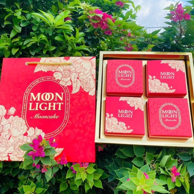 Hộp trung thu Vinh Hoa 4 bánh -nhận in logo