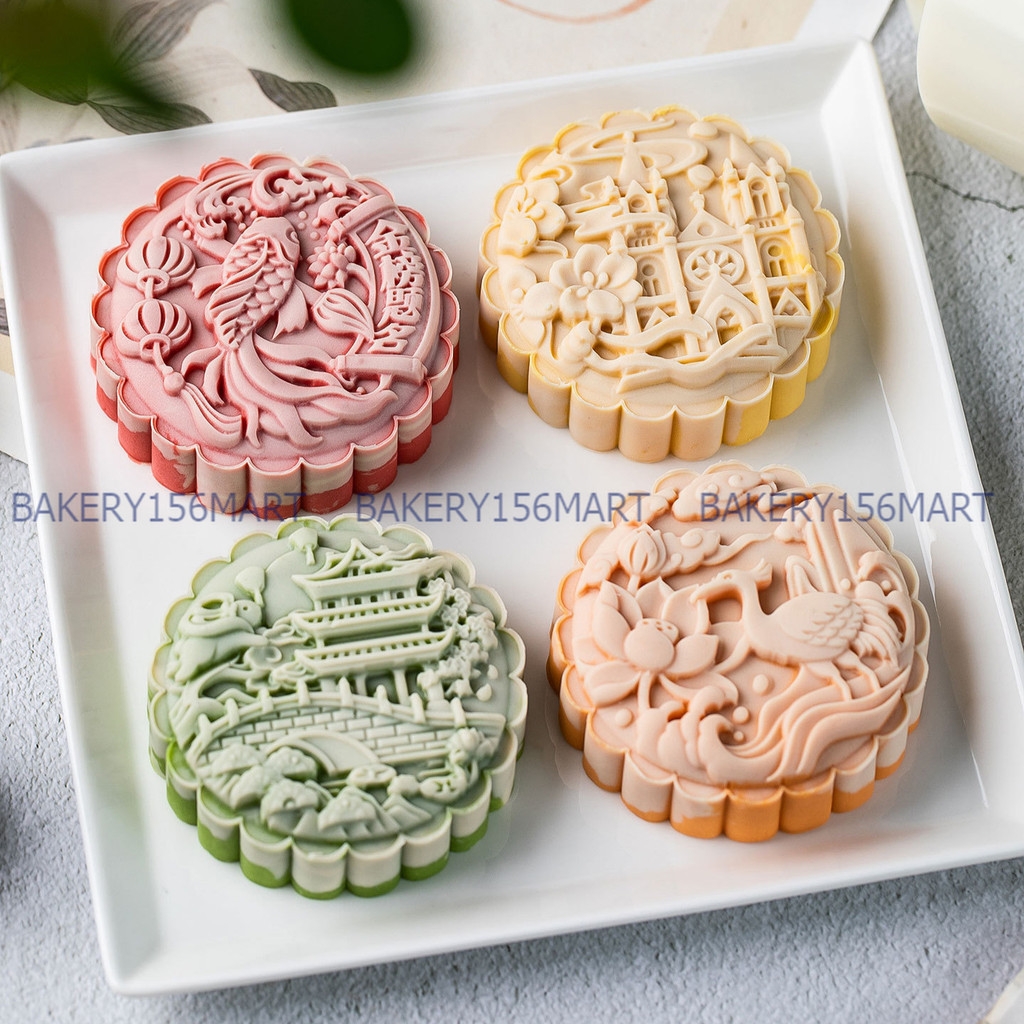 150G 200G Khuông Trung Thu 4 Mặt Hạc Đình 3D