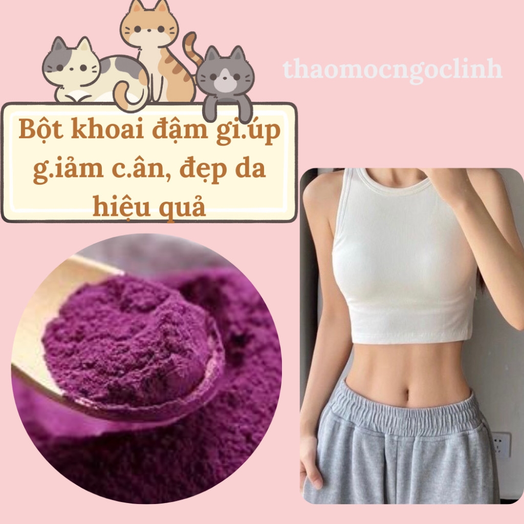 Bột khoai đậm (bột khoai lang tím) nguyên chất - tốt cho cơ thể, làm bánh
