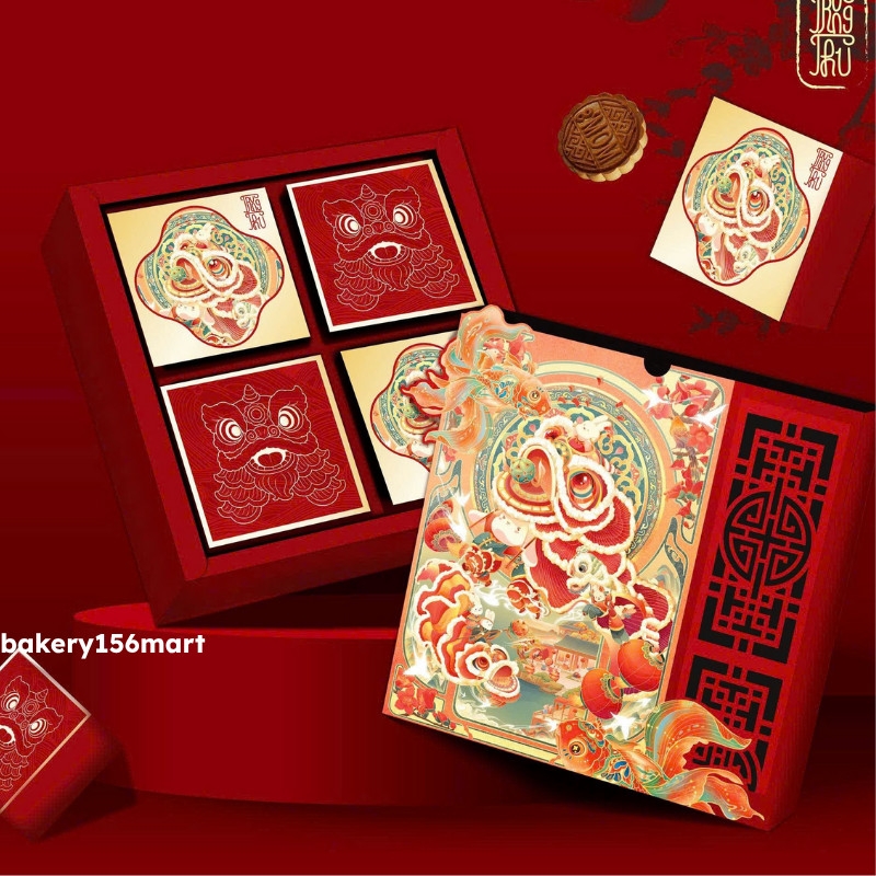 Hộp Bánh Trung Thu  mềm nhiều mẫu 4 Bánh -  6 Bánh ( Mẫu Mới )