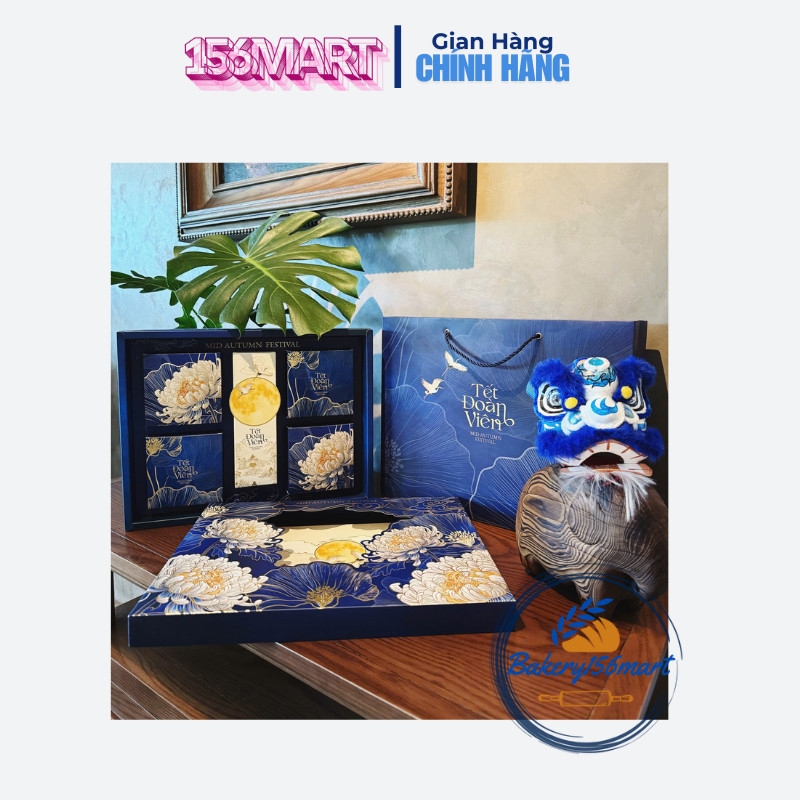 Set 5-10 Hộp Bánh Trung Thu Cao Cấp 4 Bánh Trà - Hộp Trung Thu 6 Bánh Lam Cúc