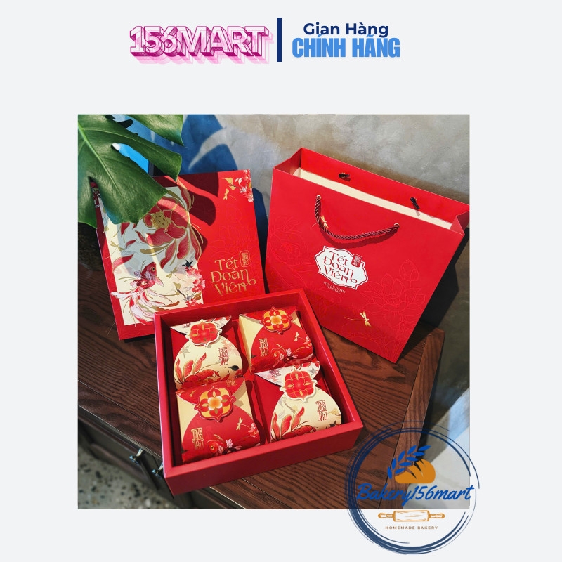 5 - 10  Hộp Trung Thu 4 Bánh 150gr - 250gr ~ Liên Ngư  (Mẫu Mới)
