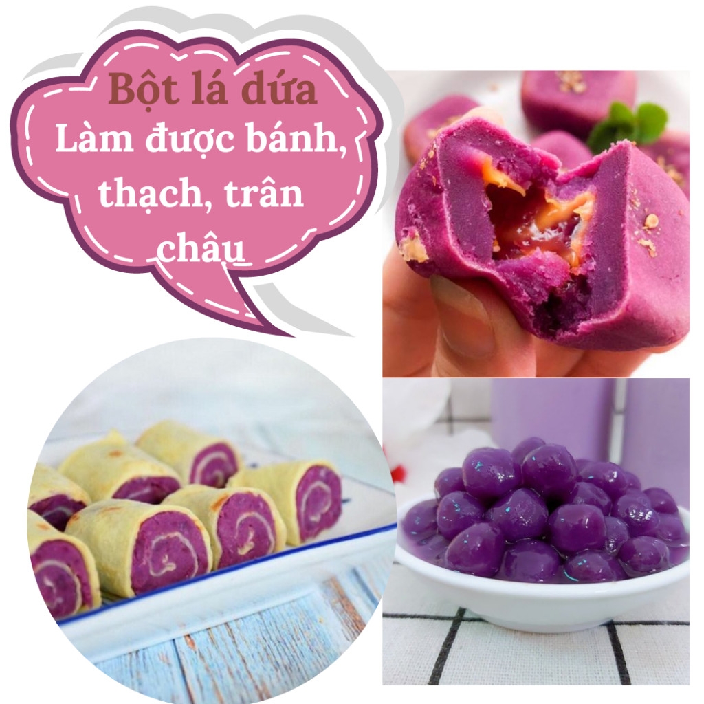 Bột khoai đậm (bột khoai lang tím) nguyên chất - tốt cho cơ thể, làm bánh