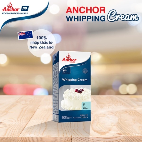 Kem Whipping cream Anchor, Whipping, kem sữa tươi whipping hộp 1lit/250ml