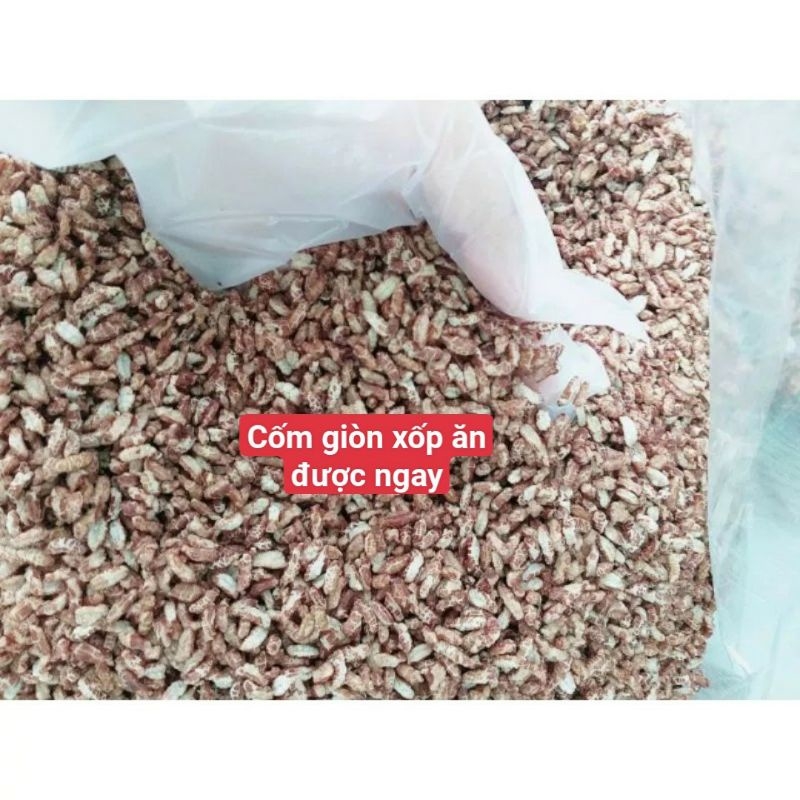 (500gram) Cốm gạo lứt sấy giòn nguyên vị thơm ngon hút chân không chắc chắn