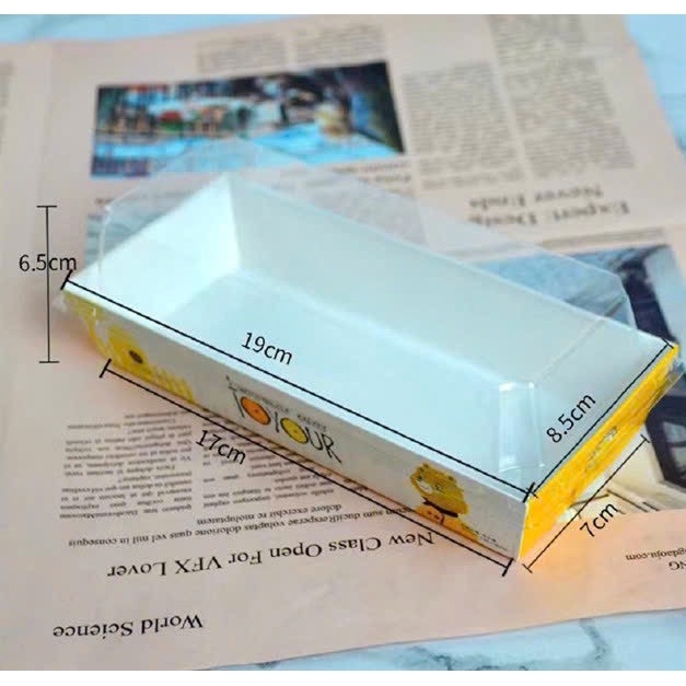 [Set 50c] Hộp Kraft Giấy Vuông Nắp Trong 1413 - Hộp Giấy Chữ Nhật Nắp Trong ~ Gấu Vàng | 1985