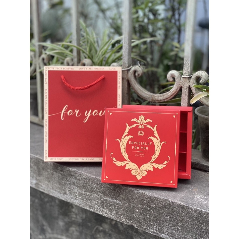FULL BỘ TÚI HỘP TAG VALENTINE (CHƯA KÈM THIỆP) ĐỰNG SOCOLA/CHOCOLATE  9, 12, 16 & 24 VIÊN