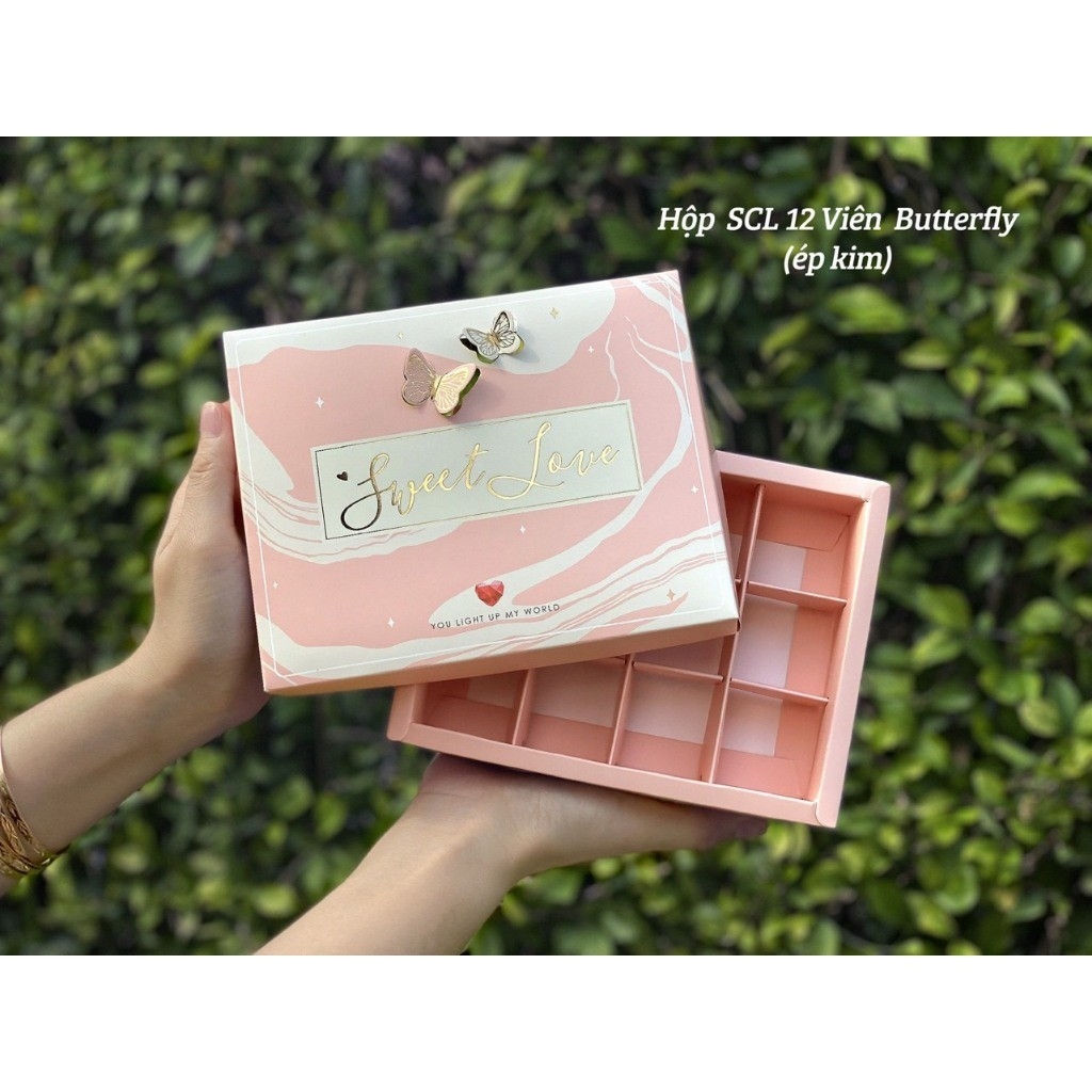 FULL BỘ TÚI HỘP TAG VALENTINE (CHƯA KÈM THIỆP) ĐỰNG SOCOLA/CHOCOLATE  9, 12, 16 & 24 VIÊN