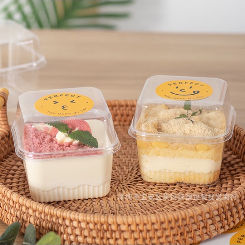 Set Hộp nhựa XY585 đựng Pudding, các loại bánh lạnh Mousse, Tiramisu