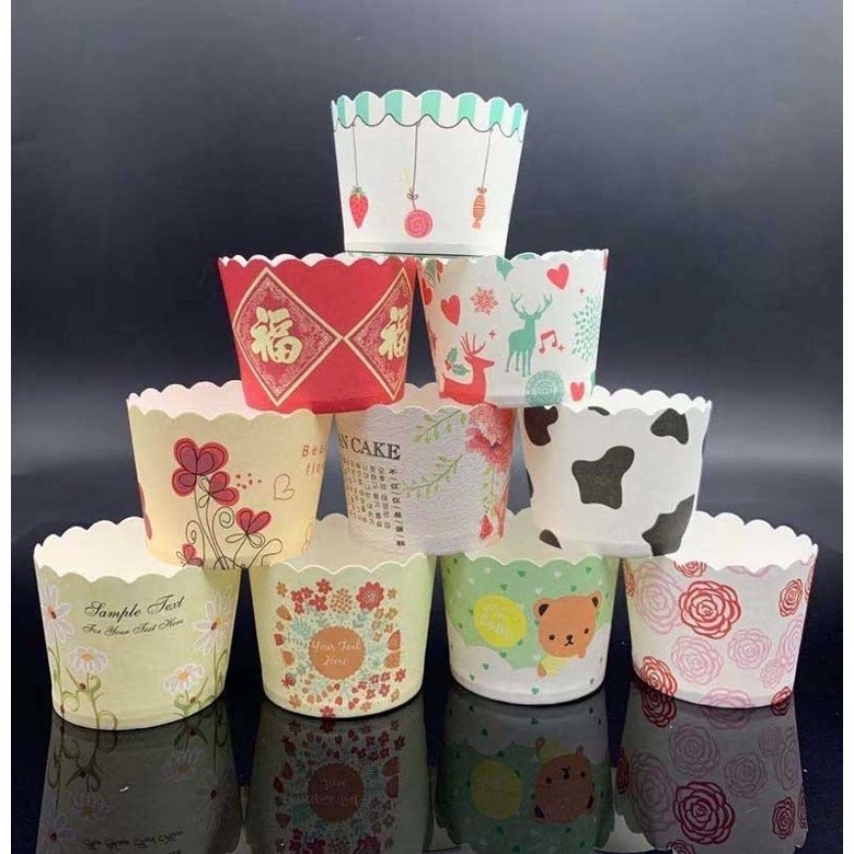 Set 50 Khuôn giấy cứng lót bánh Cupcake/ Muffin