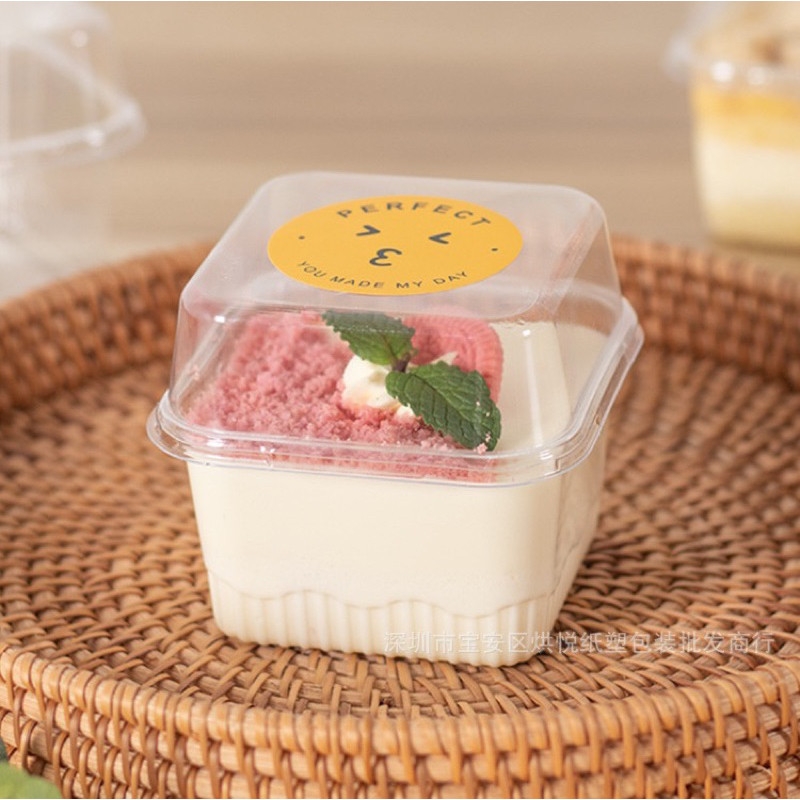 Set Hộp nhựa XY585 đựng Pudding, các loại bánh lạnh Mousse, Tiramisu