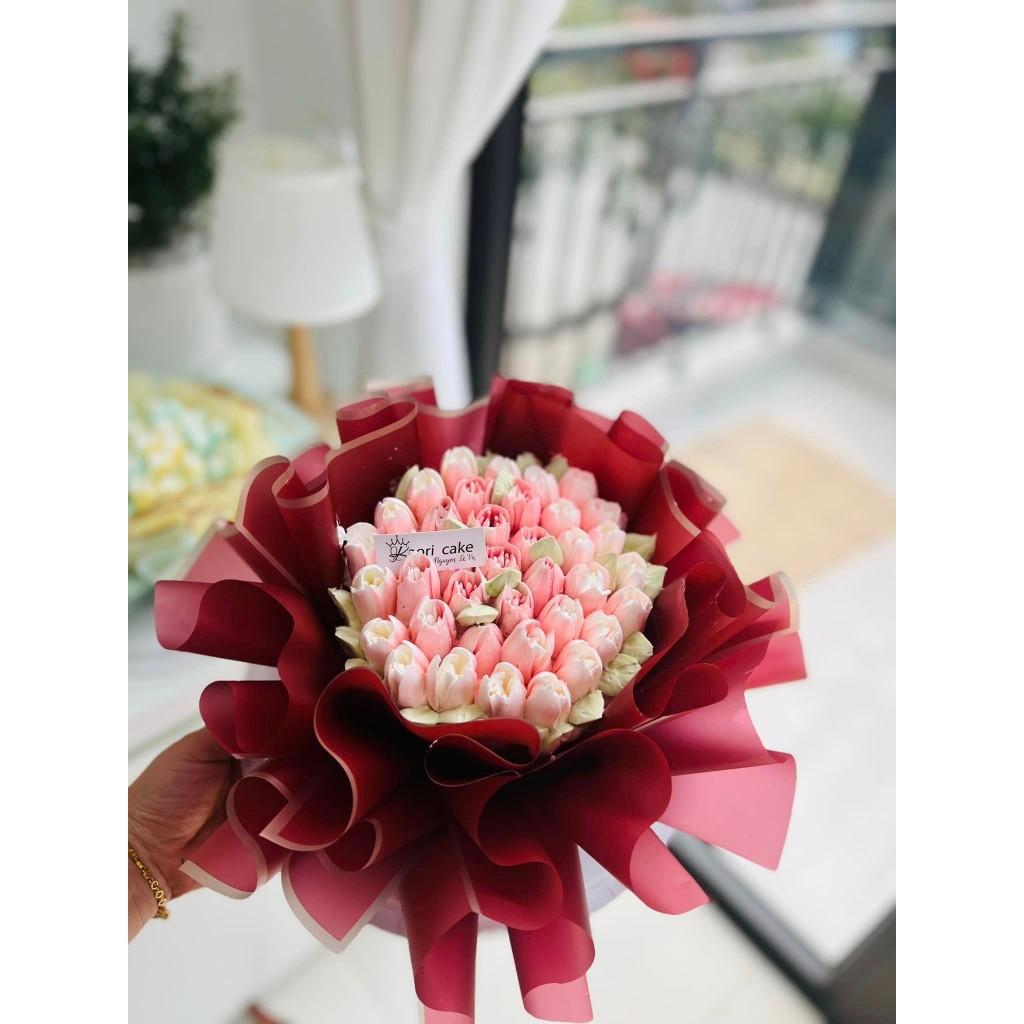 SET 7 Đui 3D bắt hoa tulip cỡ lớn đường kính 24 mm, đuôi hoa tulip, đầu bắt hoa 3D, đui bắt hoa Nga hoa đẹp, cánh mỏng
