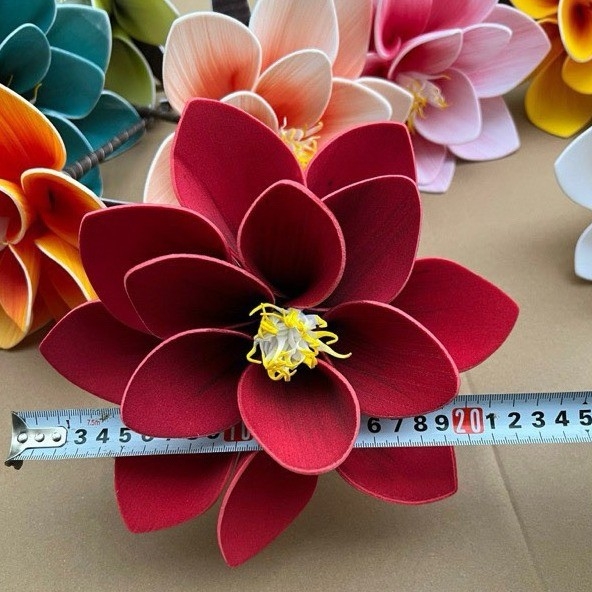 Đầu bông hoa Mộc Lan Xoắn xốp 20cm cắm bình trang trí, decor giỏ quà, Tết