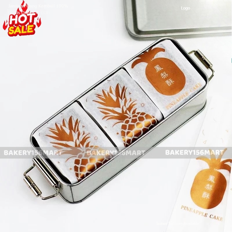 Hộp Thiếc Tiramisu, Hộp Bánh Dứa, Bánh Quy, Bánh Lạnh, Hộp Đựng Thực Phẩm 450ml Có Khoá Cài Siêu Hot