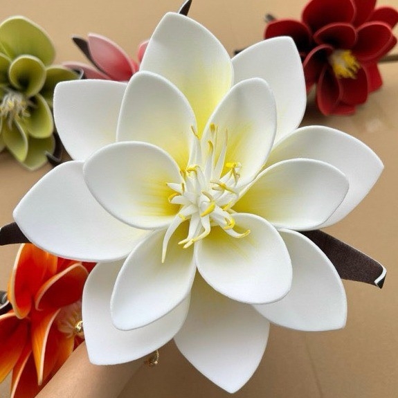 Đầu bông hoa Mộc Lan Xoắn xốp 20cm cắm bình trang trí, decor giỏ quà, Tết
