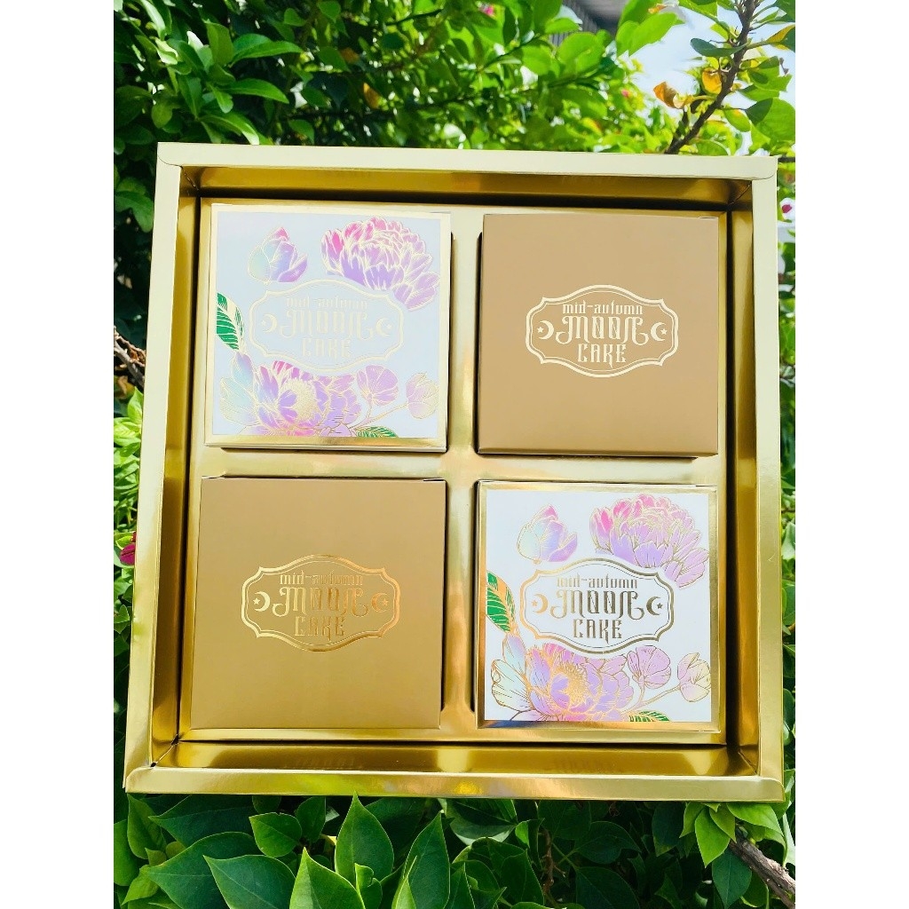 10 Hộp Trung Thu 4 Bánh Bảo Ngọc Đựng Bánh 150gr - 250gr (Mẫu Mới 2025)