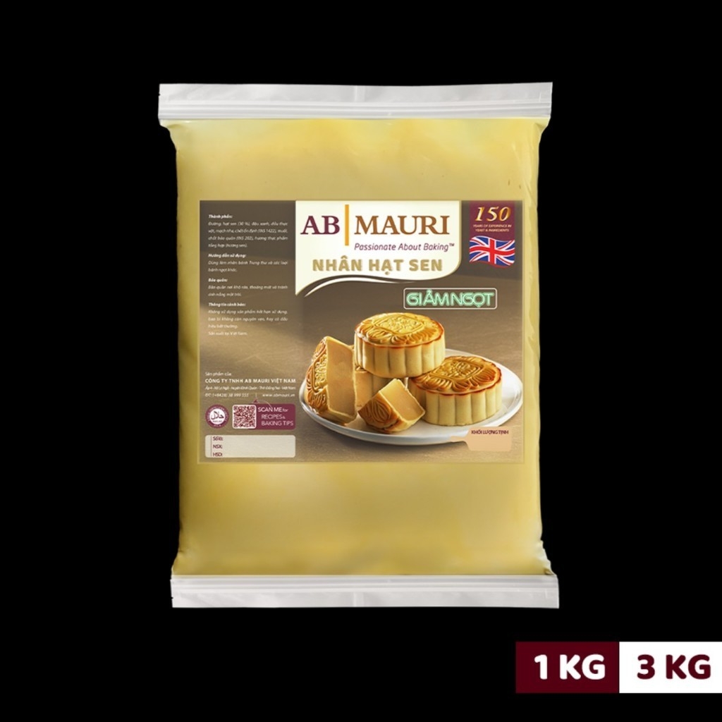 Nhân bánh trung thu Mauri cao cấp giảm ngọt 1kg