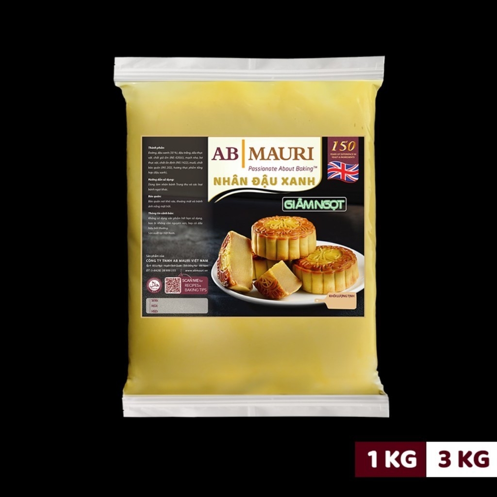 Nhân bánh trung thu Mauri cao cấp giảm ngọt 1kg