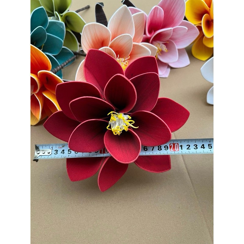 Đầu bông hoa Mộc Lan Xoắn xốp 20cm cắm bình trang trí, decor giỏ quà, Tết