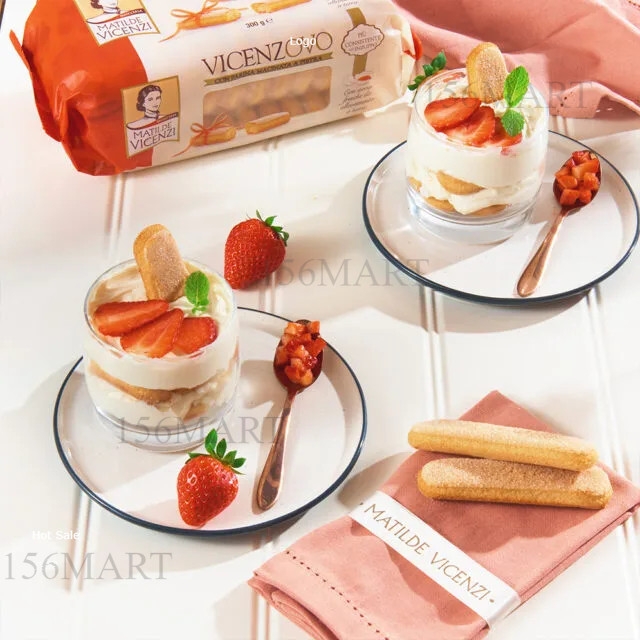 Bánh champagne Ý Vicenzozo 200g / Bánh qui xốp Lady fingers / Bánh Sampa nhập khẩu Ý
