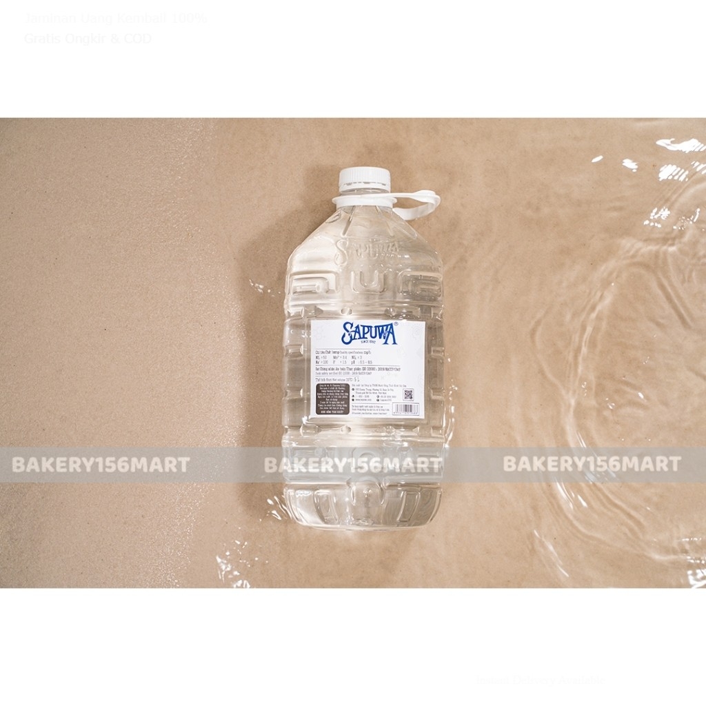 Thùng 4 chai nước tinh khiết 5L Sapuwa