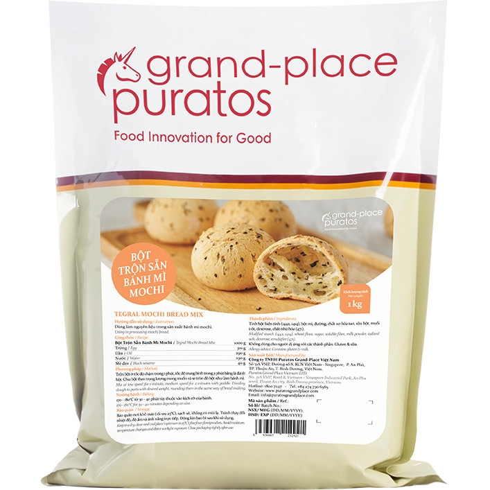 Bột Trộn Sẵn Bánh Mì Mochi Puratos Grand-Place VN-1 Kg-4017985