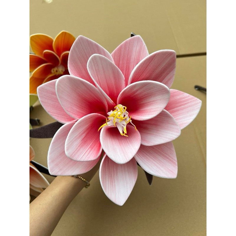 Đầu bông hoa Mộc Lan Xoắn xốp 20cm cắm bình trang trí, decor giỏ quà, Tết