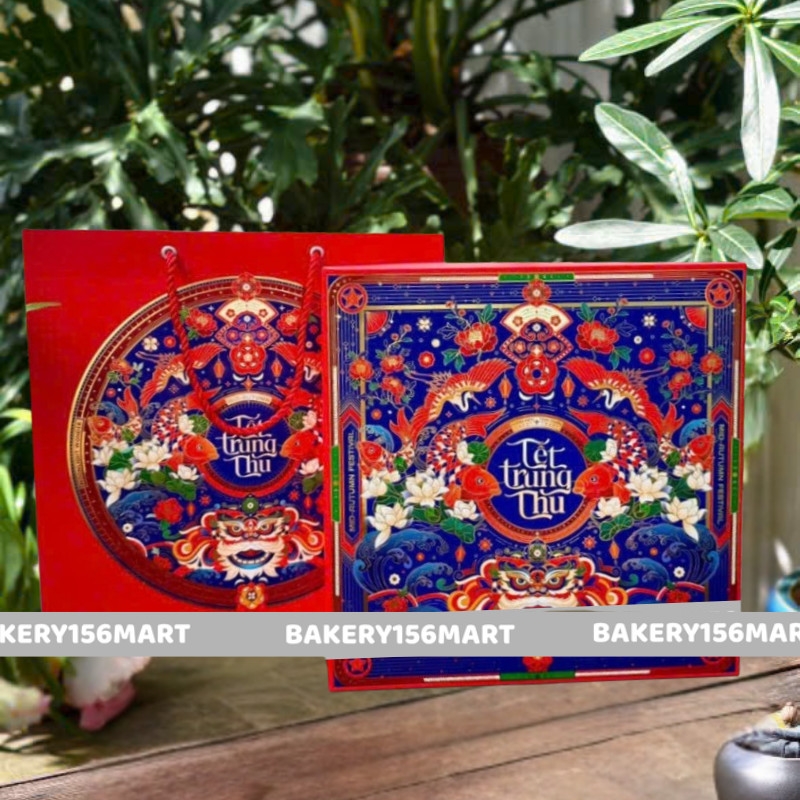 5 -10 Hộp Trung Thu 4 Bánh 150gr - 250gr ~ Lân Vũ Nắp Âm Dương Mẫu Cao Cấp