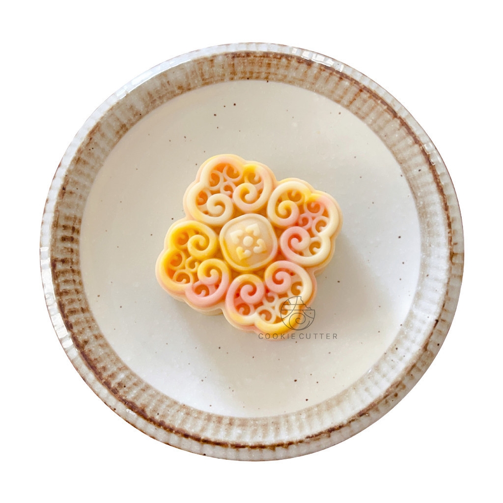 Khuôn Bánh Trung Thu Hồng Tứ Phương  63g75G