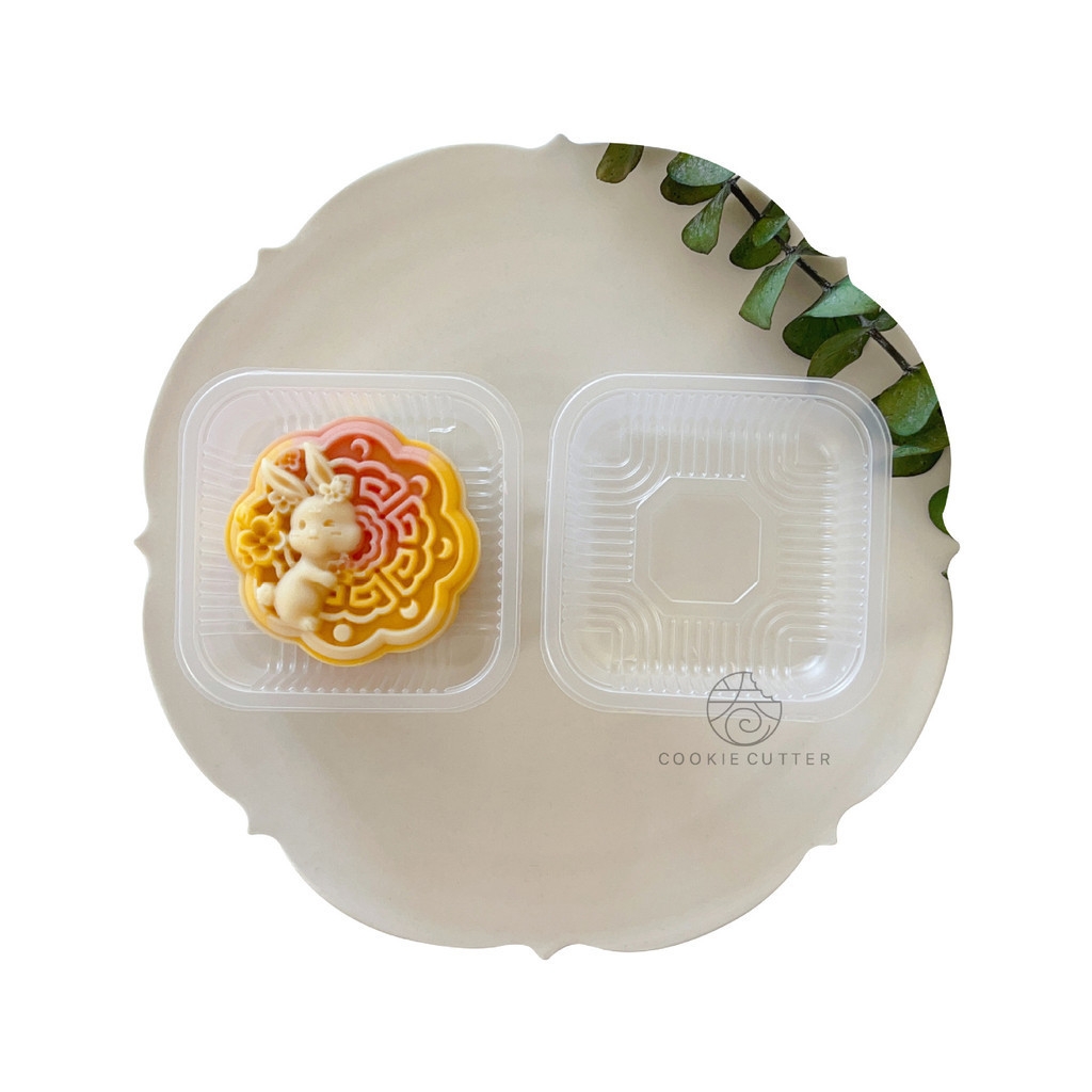 Khuôn trung thu thỏ trắng 3D 75G
