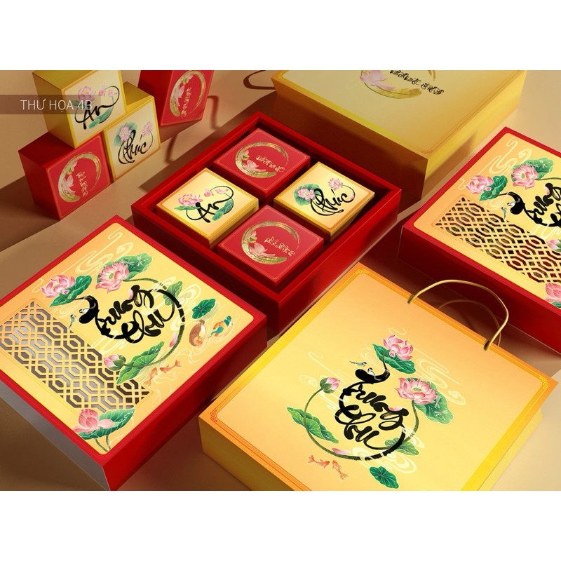 HỘP TRUNG THU  THƯ HỌA-4 bánh
