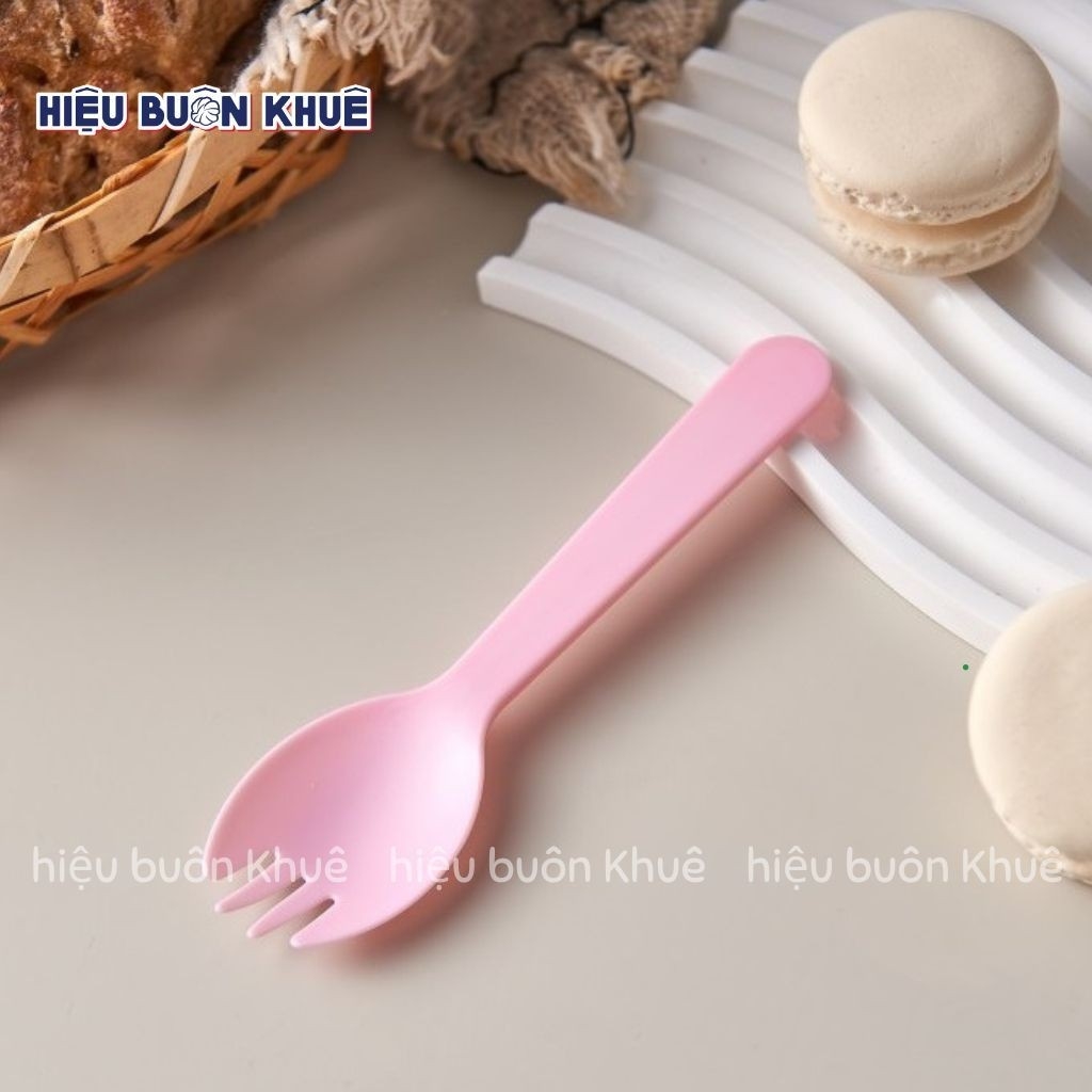 50 Muỗng Nĩa Nhựa Ăn Bánh Kem, Bánh Bông Lan Siêu Xinh