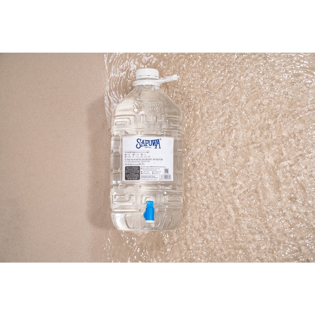 Thùng 4 chai nước tinh khiết 5L vòi - 156mart